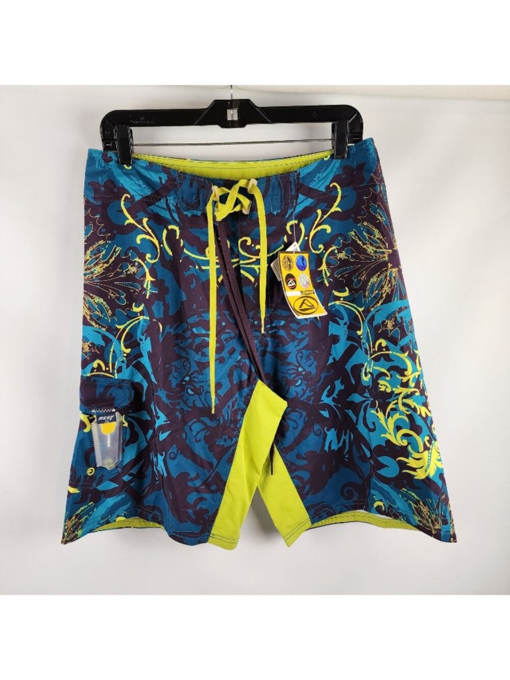 Reef Mens Moonchill Board Shorts Size 32 Teal Multicolor NWT